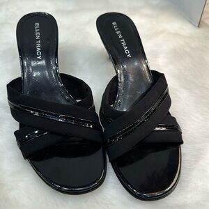 Ellen Tracy, Black heel leather sole, 9.5 M